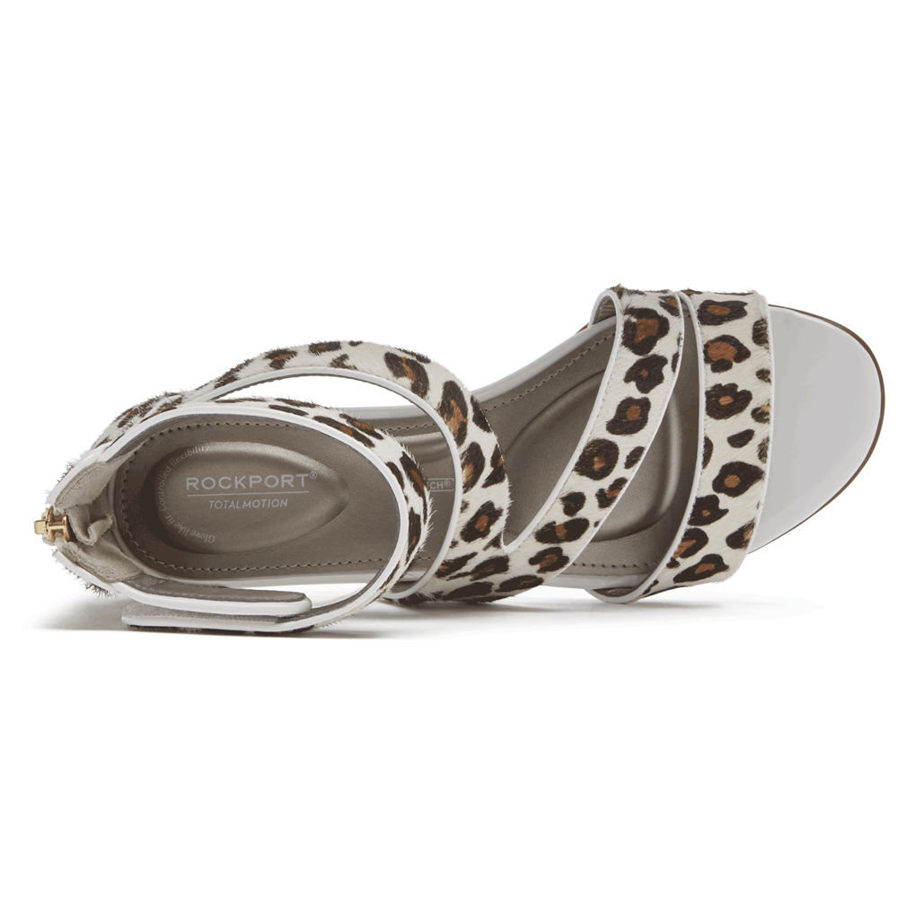 Rockport Sandaler Dam Leopard - Total Motion Zandra Strappy - PWHNX1057